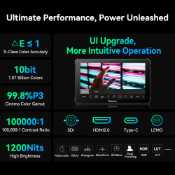 thumbnail Monitor Desview OL7 OLED 3D LUT 1200nits 4K 60HZ HDMI - 5