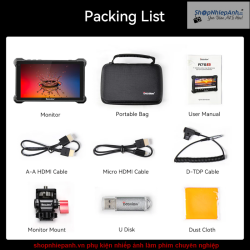 thumbnail Monitor Desview R7SIII  3G-SDI 4K 60Hz DCI-P3 3D Lut HDR 2800nits (Bestview) phiên bản dùng 2 pin F sony - 9