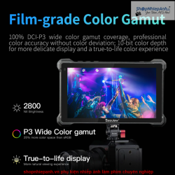 thumbnail Monitor Desview R7SIII  3G-SDI 4K 60Hz DCI-P3 3D Lut HDR 2800nits (Bestview) phiên bản dùng 2 pin F sony - 4