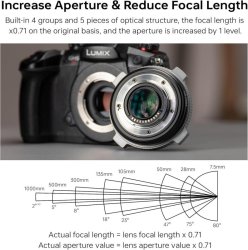 thumbnail Mount Viltrox EF-M2 PRO for M4/3 Focal reducer speed booster - 4