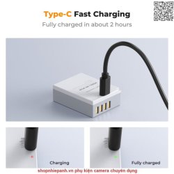 thumbnail Pin K&F concept Fujifilm NP-W126 sạc trực tiếp type C fast charging for Fujifilm X100VI, X100V, XS10, XT30, XT30 II, XT20, XE4, XA5 - 1