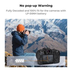 thumbnail Pin K&F concept LP-E6NH 2600mah sạc trực tiếp type C fast charging for Canon EOS 90D, 80D, 70D, 5D, Mark II III IV 5DS 6D 6D Mark II R5 R6 R6 II R7 - 3