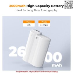 thumbnail Pin K&F concept Nikon EN-EL15c sạc trực tiếp type C fast charging for Z8, Z7II, Z 7, Z 6II, Z 6, Z5, D850, D810, D810A, D780, D750, D610, D500, D7500, D7200... - 0