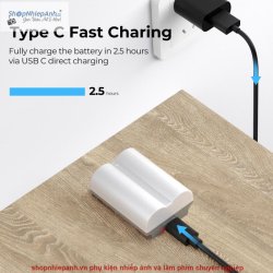 thumbnail Pin K&F concept NP-W235 2400mah sạc trực tiếp type C fast charging Fujifilm X-T5, X-S20, X-H2, X-H2S, GFX 100S, GFX 50S II, X-T4 - 0