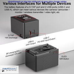 thumbnail Pin Kingma mini V mount KM-VK155 155Wh 10500mah - 3
