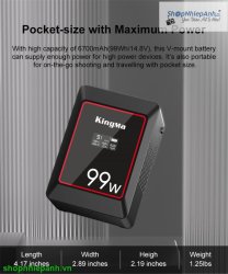 thumbnail Pin Kingma mini V mount KM-VK99 99Wh 6700mah - 0