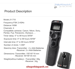 thumbnail Remote wireless bấm phơi sáng Viltrox JY710 remote timer timelapse - 5
