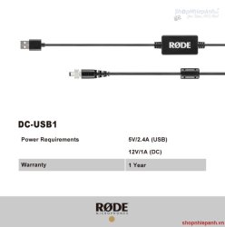 thumbnail Rode Microphones DC-USB1 USB Power Cable for RODECaster Pro with Locking Connector - 1