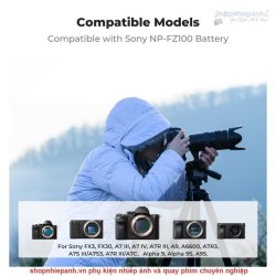 thumbnail Sạc đôi siêu tốc 18W K&F Concept NP-FZ100 Sony A7iii, A7iv, A7C, FX3, FX30, A9, A6600, A6700, ZV-E1, ZV-E10ii, Alpha 9, A9S, A7R III, A7R IV, A7R V (KF28.0058) - 4