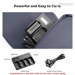 thumbnail Sạc K&F Concept 4-Channel NP-F Battery LCD Sony NP-F970, NP-F960, NP-F950, NP-F930, NP-F770, NP-F750, NP-F570, NP-F550 - 4