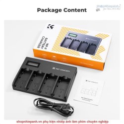thumbnail Sạc K&F Concept 4-Channel NP-F Battery LCD Sony NP-F970, NP-F960, NP-F950, NP-F930, NP-F770, NP-F750, NP-F570, NP-F550 - 5
