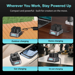 thumbnail Sạc Kingma 4-Bay fast charger for Canon LP-E6 E6N E6NH E6P - 8