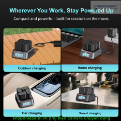 thumbnail Sạc Kingma 4-Bay fast charger for Sony NP-FZ100 - 7