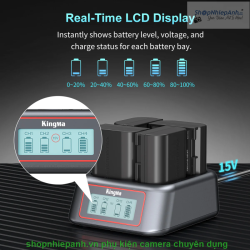 thumbnail Sạc Kingma 4-Bay fast charger for Sony NP-FZ100 - 5