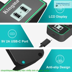 thumbnail Sạc Kingma 9V 2A PD3.0 BM058Q quick charger for Fujfilm W235  Fujifilm X-T5, X-S20, X-H2, X-H2S, GFX 100S, GFX 50S II, X-T4 - 1