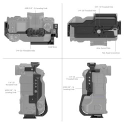 thumbnail SmallRig Multifunctional Cage for FUJIFILM X-H2 / X-H2S with FT-XH / VG-XH Battery Grip 3933 - 5