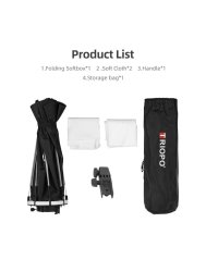 thumbnail Softbox Triopo KX 90cm kèm lưới Grid đèn Flash Speedlite - 11