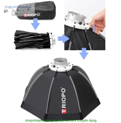 thumbnail Softbox Triopo Octa K2-90cm thao tác nhanh với Lưới Grid - 2
