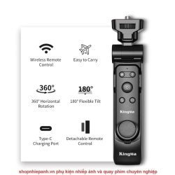 thumbnail Tay cầm chống rung kèm remote không dây Kingma BM-SR4 for Sony Canon Nikon - 1