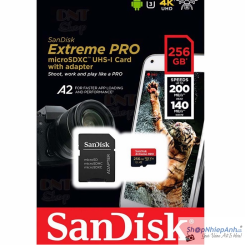 thumbnail Thẻ Nhớ Micro SDXC SanDisk Extreme Pro V30 A2 256GB 200MB/s - 0
