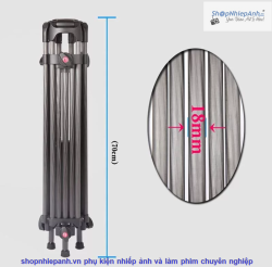 thumbnail Tripod Jieyang 0508CD Carbon video tripod - 1