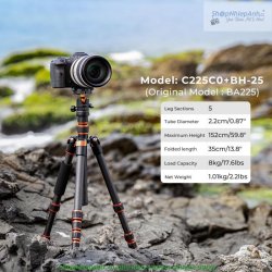 thumbnail Tripod K&F concept carbon fiber Air Pro Series A225C0+BH-25L (KF09.077V3) - 9