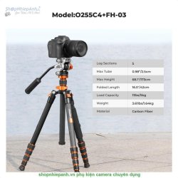 thumbnail Tripod K&F concept Carbon Fiber Omni Series O255C4+FH-03 (KF09.158) - 1