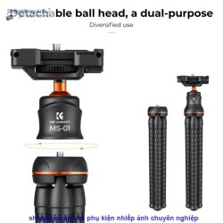 thumbnail Tripod K&F concept MS-01 flexible tặng kèm remote bluetooth phone - 5