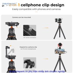 thumbnail Tripod K&F concept MS-01 flexible tặng kèm remote bluetooth phone - 0