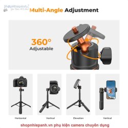 thumbnail Tripod K&F concept MS-11 KF09.135 mini stand for smartphone (tặng kèm remote và kẹp) - 3