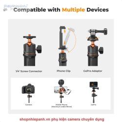 thumbnail Tripod K&F concept MS-11 KF09.135 mini stand for smartphone (tặng kèm remote và kẹp) - 0