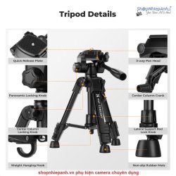 thumbnail Tripod mini desktop K&F concept S233A0 (KF09.166) - 2