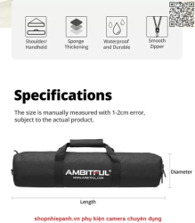 thumbnail Túi chân đèn tripod Ambitful 80cm (TB80) - 3