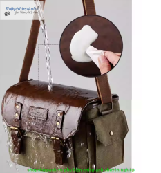 thumbnail Túi da canvas Eirmai L11 vintage - 4