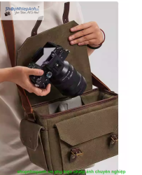 thumbnail Túi da canvas Eirmai L11 vintage - 3