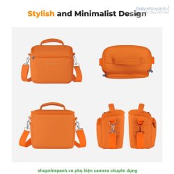 thumbnail Túi K&F concept Sling bag KF13.179V6 Urban Wander Orange U05 5L - 0