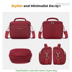 thumbnail Túi K&F concept Sling bag KF13.179V9 Urban Wander Red U05 5L - 3