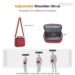 thumbnail Túi K&F concept Sling bag KF13.179V9 Urban Wander Red U05 5L - 4