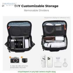 thumbnail Túi K&F concept Sling bag KF13.222 hard shell 3L - 0