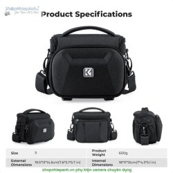 thumbnail Túi K&F concept Sling bag KF13.222 hard shell 3L - 3